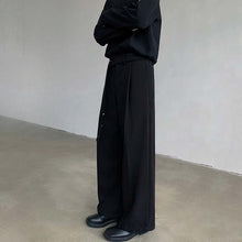 Load image into Gallery viewer, Belted Straight Casual Wool Wide-leg Trousers