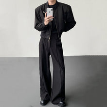 Load image into Gallery viewer, Double Belt Metal Drape Punk Straight Trousers