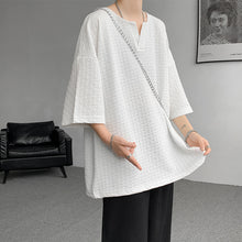 Load image into Gallery viewer, Embossed V-neck Casual T-shirt