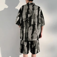 Load image into Gallery viewer, Summer Thin Ice Silk Drape Casual Shirt Loose Shorts Two-piece Set