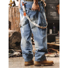 Load image into Gallery viewer, Vintage Loose Cargo Denim Overalls with Detachable Straps