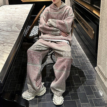 Load image into Gallery viewer, Jacquard Hooded Sweatshirt Casual Sports Sweatpants Two-piece Set