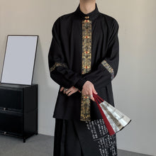 Load image into Gallery viewer, Loose Retro Patchwork Pattern Disc Button Lapel Shirt