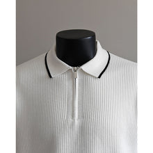 Load image into Gallery viewer, Half-zip Collar Pullover Knit Polo Shirt