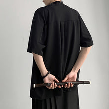 Load image into Gallery viewer, Irregular Buttoned Turtleneck Shirt