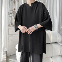 Load image into Gallery viewer, Pleated V-neck T-shirt