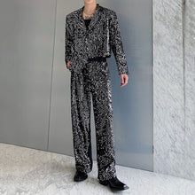 Load image into Gallery viewer, Sequined Stage Lapel Two-piece Set