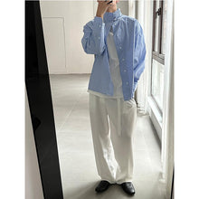 Load image into Gallery viewer, Striped Loose Blue Casual Shirt