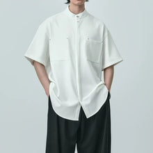 Load image into Gallery viewer, Summer Stand-up Collar Draped Shirt