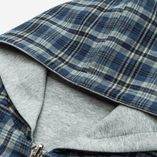 Load image into Gallery viewer, Reversible Cropped Boxy Plaid Lined Zip Up Hoodie