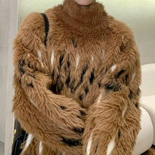 Load image into Gallery viewer, Winter Thickened Turtleneck Camel Sweater