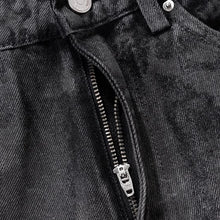 Load image into Gallery viewer, Glitter-coated Slim-fit Stacked Denim Flared Pants