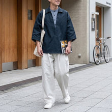 Load image into Gallery viewer, Japanese Plaid Paneled Layered Three Quarter Sleeve Shirt