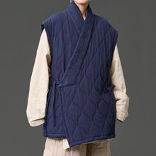 Load image into Gallery viewer, Japanese Zen Cross-collar Quilted Vest