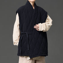Load image into Gallery viewer, Japanese Zen Cross-collar Quilted Vest
