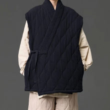 Load image into Gallery viewer, Japanese Zen Cross-collar Quilted Vest
