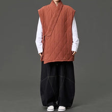 Load image into Gallery viewer, Japanese Zen Cross-collar Quilted Vest