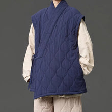 Load image into Gallery viewer, Japanese Zen Cross-collar Quilted Vest