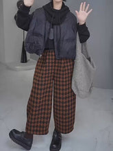 Load and play video in Gallery viewer, Retro Thickened Plaid Casual Pants