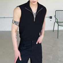 Load image into Gallery viewer, Slim Fit Half-Zip Pullover Tank Top