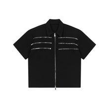 Load image into Gallery viewer, Multi-Zip Trim Short Sleeve Top