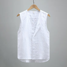 Load image into Gallery viewer, Summer Solid Color Linen Vest