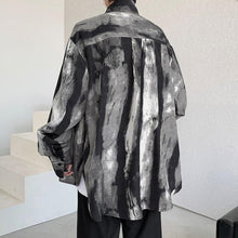 Load image into Gallery viewer, Retro Button Ink Tie Dye Printing Long Sleeve Shirt