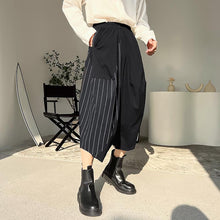 Load image into Gallery viewer, Stitching Stripe Cropped Bloomer Pants