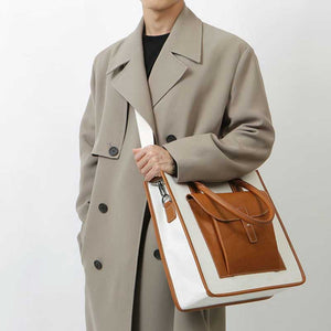 Contrast Color Large Capacity Shoulder Messenger Bag