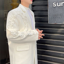 Load image into Gallery viewer, Solid Color Lace Trim Blazer