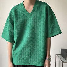 Load image into Gallery viewer, Solid V-Neck Pullover Half Sleeve T-Shirt