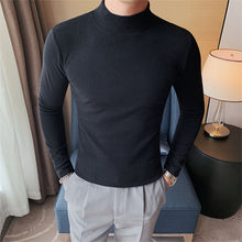 Load image into Gallery viewer, Slim Fit Striped Turtleneck T-shirt