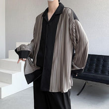 Load image into Gallery viewer, Simple Stitching Stripe Long Sleeve Shirt