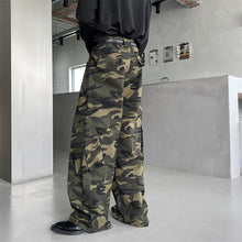 Load image into Gallery viewer, American Retro Wide Leg Camo Pants