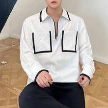 Load image into Gallery viewer, Half-Zip Square Pocket Pullover Shirt