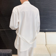 Load image into Gallery viewer, Lace Up Long Sleeve Shirt Jacket