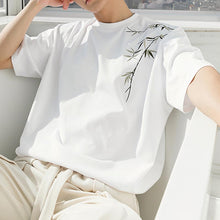 Load image into Gallery viewer, Bamboo Embroidered Short Sleeve T-Shirt