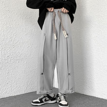 Load image into Gallery viewer, Drawstring Elastic Waist Wide Leg Lounge Pants
