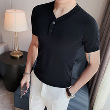 Load image into Gallery viewer, V-Neck Slim Fit Knit T-Shirt