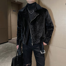 Load image into Gallery viewer, Thick Short Diagonal Zipper Cotton Jacket