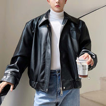 Load image into Gallery viewer, Short Shoulder Pad PU Leather Jacket