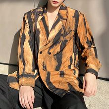 Load image into Gallery viewer, Ink Print Double Breasted Long Sleeve Shirt
