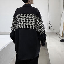 Load image into Gallery viewer, Plaid Panel Loose Long Sleeve Shirt