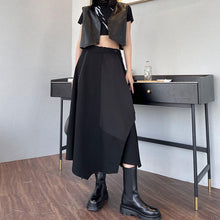 Load image into Gallery viewer, High Waist Zipper Slit A-Line Skirt
