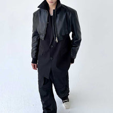 Load image into Gallery viewer, Black Short Zip PU Leather Jacket