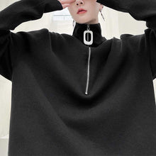 Load image into Gallery viewer, Zip Half Turtleneck Knit Sweater