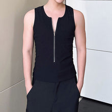 Load image into Gallery viewer, Zipper Embellished Tight Vest