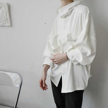 Load image into Gallery viewer, Vintage Turtleneck Big Pocket Loose Shirt