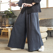 Load image into Gallery viewer, Pleated Linen Wide-leg Pants