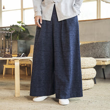 Load image into Gallery viewer, Pleated Linen Wide-leg Pants